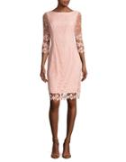Nue By Shani Floral Lace Overlay Dress