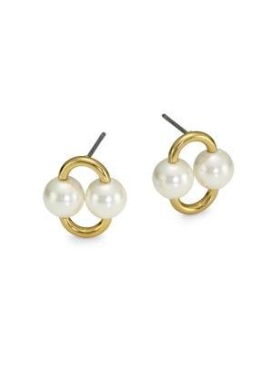 Kate Spade New York 12k Yellow Goldplated & Imitation Pearl Stud Earrings