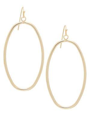 Design Lab Goldtone Oval Hoop Earrings