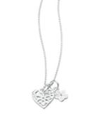D For Diamond Sterling Silver & Diamond Double Pendant Necklace