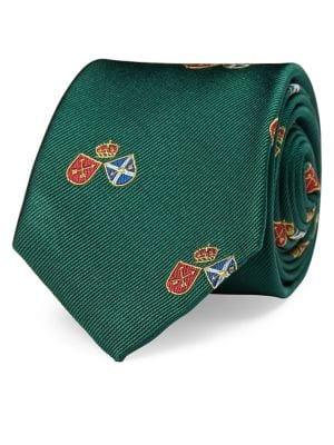 Lauren Ralph Lauren Twin Crest Silk Club Tie