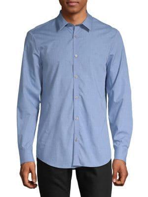 Calvin Klein Heathered Button-down Shirt