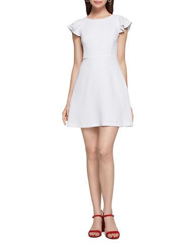 Bcbgeneration Short-sleeve Ruffle Fit And Flare Dress