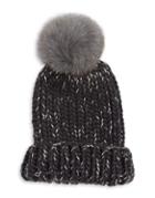 Eugenia Kim Rain Fox Fur Pom Hat