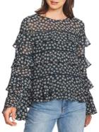 1.state Ditsy Tiered Ruffle Blouse