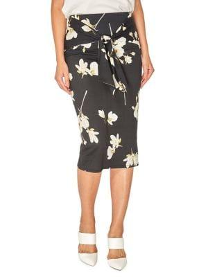 Dorothy Perkins Floral Tie-front Pencil Skirt