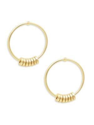 Shade Goldtone Frontal Hoop Earrings