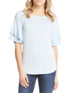 Karen Kane Tiered-ruffle Sleeve Top