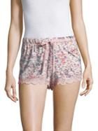 Josie Lace-trim Floral Shorts