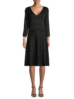 Donna Karan Printed Sweater Dress