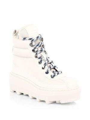 Marc Jacobs Shay Leather Wedge Hiking Boots