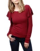 Lucky Brand Ribbed Long Sleeves Top