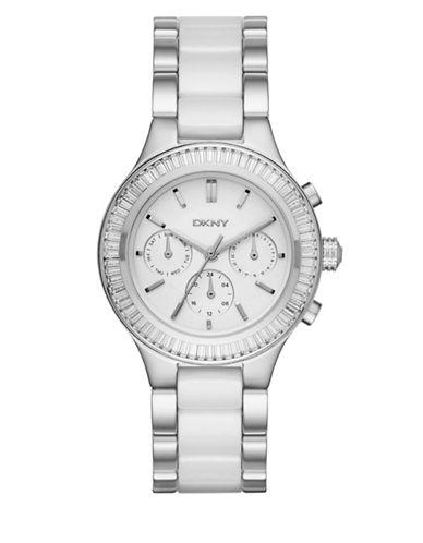 Dkny Stainless Steel And Ceramic Watch