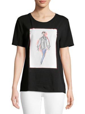 Karl Lagerfeld Paris Printed Stretch Tee