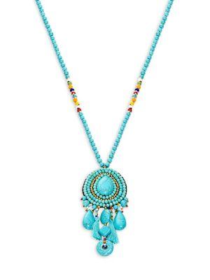 Design Lab Lord & Taylor Turquoise Beaded Necklace