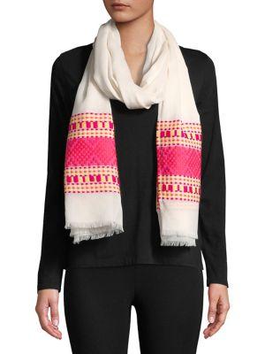 Design Lab Classic Embroidered Scarf