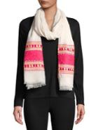 Design Lab Classic Embroidered Scarf