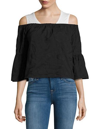 Buffalo David Bitton Embroidered Off-the-shoulder Top