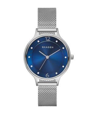 Skagen Anita Glitz Stainless Steel Mesh Bracelet Watch