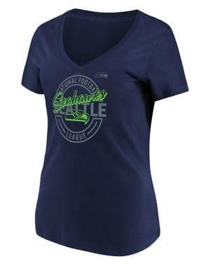 Majestic Seattle Seahawks Nfl Break Free Cotton Jersey Tee