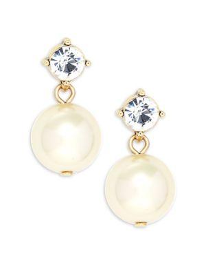 Miriam Haskell Faux Pearl Drop Earrings