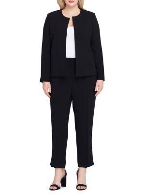 Tahari Arthur S. Levine Lattice-back Jacket And Pant Suit