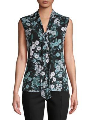 Karl Lagerfeld Paris Floral Sleeveless Knit Top
