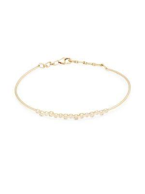 Lord & Taylor 14k Yellow Gold And Diamond Bracelet