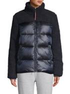 Tommy Hilfiger Faux Shearling-trim Mixed-media Coat