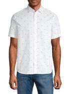 Black Brown Bicycle Printed Button-down Shirt