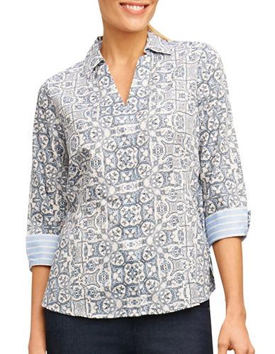 Foxcroft Abstract Printed Top