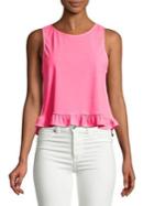 Design Lab Ruffle Sleeveless Top