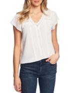 1.state Lace-trimmed V-neck Top