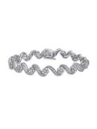 Sonatina Sterling Silver & 1 Tcw Diamond Zigzag Bracelet