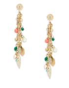 Nanette Lepore Faux Pearl-accented Leaf Drop Earrings