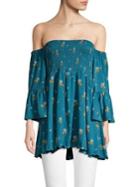 Free People Lana Ruffled Off-the-shoulder Tunic