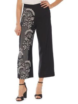 Vince Camuto Modern Rouge Floral Cropped Pants