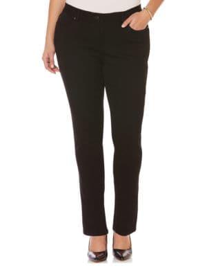 Rafaella Plus Five-pocket Style Denim Pants