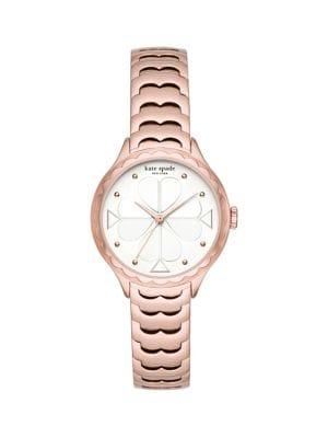 Kate Spade New York Rosebank 3-hand Scallop Rose Goldtone Stainless Steel Bracelet Watch