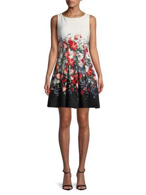 Eliza J Petite Sleeveless Floral Printed Dress