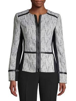Karl Lagerfeld Paris Classic Tweed Jacket