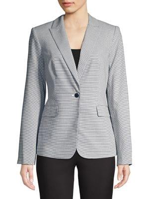Calvin Klein Checkered Notch Lapel Jacket