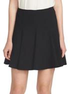 Cece Flounce Crepe Pleated Fit-and-flare Skirt