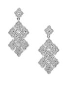 Effy Pave Classica 0.9tcw Diamonds And 14k White Gold Drop Earrings