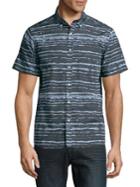 Black Brown Tie-dye Short-sleeve Shirt