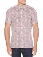 Perry Ellis Condensed Paisley Short Sleeve Button-down Shirt