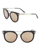 Calvin Klein 52mm Brow Bar Round Sunglasses