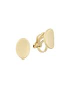 Laundry By Shelli Segal Oval Metal Clip Earrings