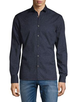 John Varvatos Star U.s.a. Printed Long-sleeve Shirt