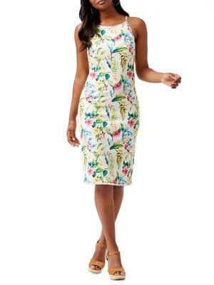 Tommy Bahama Tropicalia Cotton Blend Midi Dress